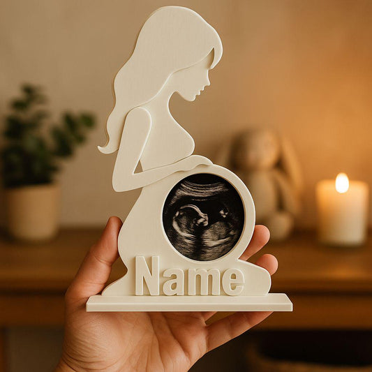 MamaGlow Memory Frame | Personalized Ultrasound Keepsake | Pregnancy Announcement Gift | Baby Shower Decor | Sonogram Display